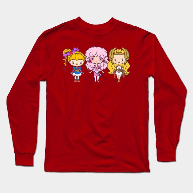 Lil' CutiEs- Eighties Ladies Long Sleeve T-Shirt by Ellador